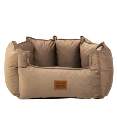 Pelech Golden Dog - Crown LUX S 50 x 42 x 29cm- Capuccino